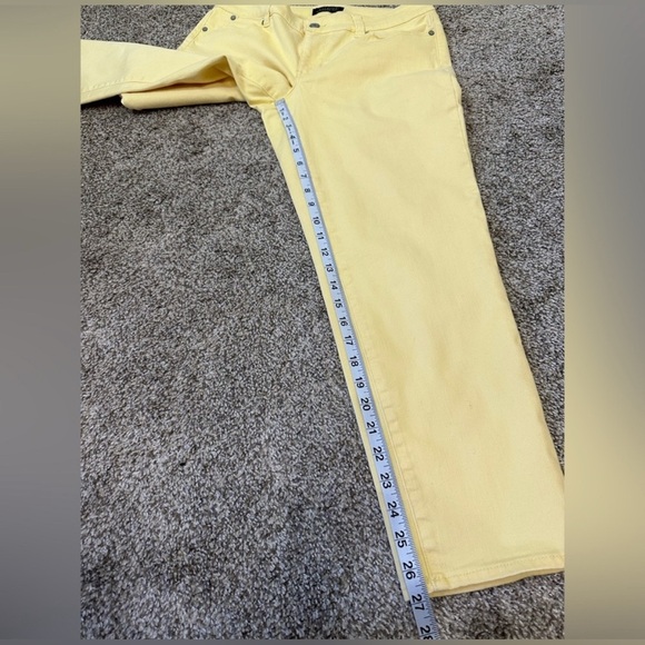 Talbots Jeans 5 Pocket Slim Ankle Boyfriend Petite Size 6P Yellow - Picture 6 of 8